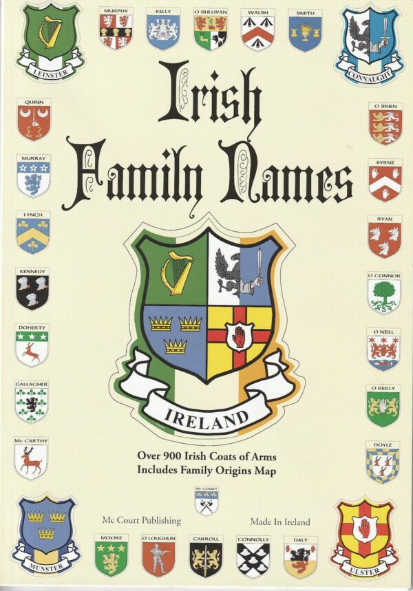 Irish Family Names Map (Postage included)